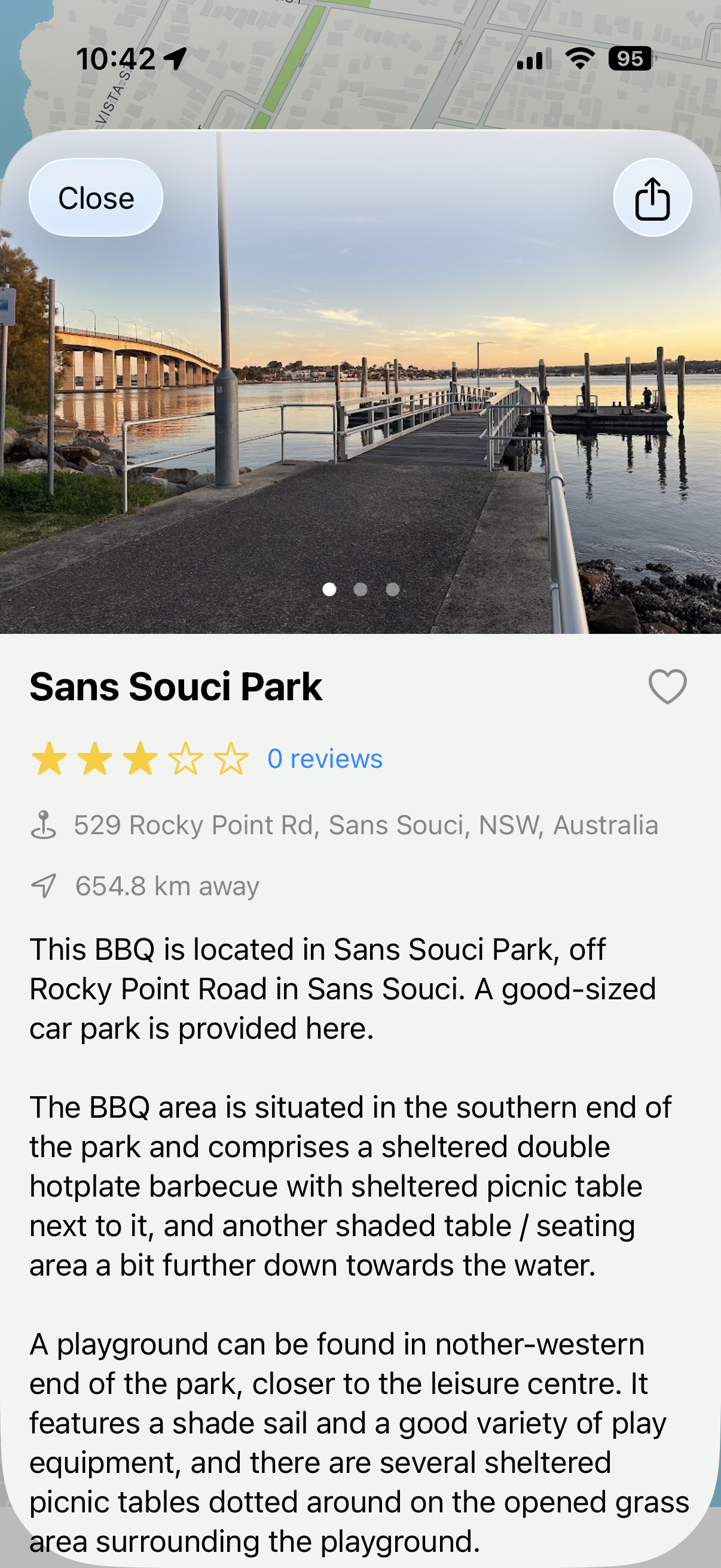 Sans Souci Park waterfront BBQ